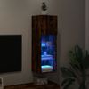 Mueble Para Tv Con Luces Led Roble Ahumado 30,5x30x90 Cm