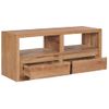 Mueble De Tv Madera Maciza De Teca 90x30x40 Cm