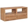 Mueble De Tv Madera Maciza De Teca 90x30x40 Cm