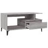 Mesa De Centro Madera Contrachapada Gris Sonoma 90x49x45 Cm