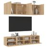 Muebles De Tv De Pared 5 Piezas Madera De Ingeniería Roble Sonoma