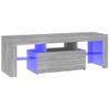 Mueble De Tv Con Luces Led Gris Sonoma 120x35x40 Cm