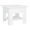 Mesa De Centro Madera Contrachapada Blanco 55x55x42 Cm