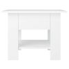 Mesa De Centro Madera Contrachapada Blanco 55x55x42 Cm