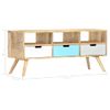 Mueble Para Tv De Madera Maciza De Mango 110x35x48 Cm