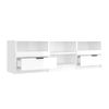 Mueble De Tv Madera Contrachapada Blanco Brillo 150x33,5x45 Cm