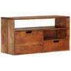 Mueble De Tv De Madera Maciza De Acacia 80x30x42 Cm