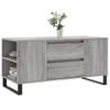 Mesa De Centro Madera De Ingeniería Gris Sonoma 102x44,5x50 Cm