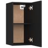 Mueble Para Tv De Madera Contrachapada Negro 30,5x30x60 Cm