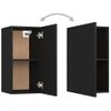 Mueble Para Tv De Madera Contrachapada Negro 30,5x30x60 Cm