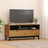 Mueble Para Tv Flam Madera Maciza De Pino 110x40x50 Cm