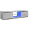 Mueble De Tv Con Luces Led Gris Hormigón 140x40x35,5 Cm