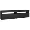 Muebles De Tv Con Luces Led 2 Unidades Negro 75x35x40 Cm