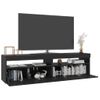 Muebles De Tv Con Luces Led 2 Unidades Negro 75x35x40 Cm