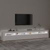 Mueble De Tv Con Luces Led Blanco 240x35x40 Cm