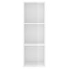 Mueble Tv Pared Madera Contrachapada Blanco Brillo 37x37x107 Cm