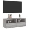 Mueble De Pared Tv Madera De Ingeniería Sonoma Gris 80x30x30 Cm