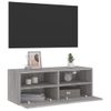 Mueble De Pared Tv Madera De Ingeniería Sonoma Gris 80x30x30 Cm