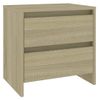 Mesita De Noche Madera Ingeniería Roble Sonoma 45x34,5x44,5 Cm