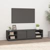 Mueble De Tv Madera Maciza De Pino Gris 156x40x40 Cm