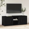 Mueble Para Tv Madera Contrachapada Negro 100x31,5x35 Cm