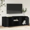 Mueble Para Tv Madera Contrachapada Negro 100x31,5x35 Cm