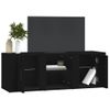 Mueble Para Tv Madera Contrachapada Negro 100x31,5x35 Cm