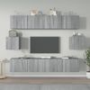 Set De Muebles Para Tv 6 Piezas Madera Contrachapada Gris Sonoma