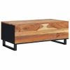 Mesa De Centro Madera Maciza Acacia Y Contrachapada 100x54x40cm