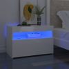 Muebles De Tv Con Luces Led 2 Unidades Blanco Brillante 60x35x40 Cm