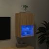 Mueble Para Tv Con Luces Led Roble Sonoma 40,5x30x60 Cm