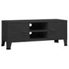 Mueble De Tv Industrial Metal Negro 105x35x42 Cm