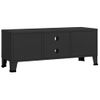 Mueble De Tv Industrial Metal Negro 105x35x42 Cm