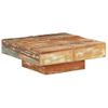 Mesa De Centro De Madera Maciza Reciclada 80x80x28 Cm