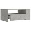 Mesa De Centro Madera De Ingeniería Gris Hormigón 102x55x42 Cm