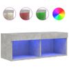 Mueble Para Tv Con Luces Led Gris Hormigón 80x30x30 Cm