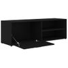 Mueble De Tv Madera Contrachapada Negra 120x34x37 Cm