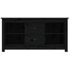 Mueble De Tv De Madera Maciza De Pino Negro 103x36,5x52 Cm