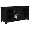 Mueble De Tv De Madera Maciza De Pino Negro 103x36,5x52 Cm