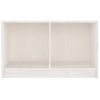 Mueble De Tv De Madera Maciza De Pino Blanco 70x33x42 Cm