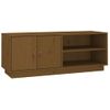 Mueble De Tv Madera Maciza De Pino Marrón Miel 105x34x40 Cm