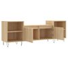 Mueble Para Tv Madera Contrachapada Roble Sonoma 160x35x55 Cm