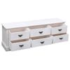 Mueble Para Tv Madera Paulownia Blanco Envejecido 108x30x40 Cm