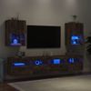 Muebles De Tv Con Luces Led 2 Unidades Roble Ahumado 40,5x30x60 Cm