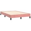 Cama Box Spring Con Colchón Terciopelo Rosa 120x190 Cm