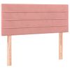 Cama Box Spring Con Colchón Terciopelo Rosa 120x190 Cm