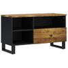 Mueble De Tv Madera Mango Y Madera Contrachapada 80x33x46 Cm