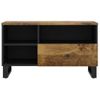 Mueble De Tv Madera Mango Y Madera Contrachapada 80x33x46 Cm