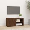 Mueble Para Tv Madera Contrachapada Roble Marrón 80x31,5x36 Cm