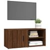 Mueble Para Tv Madera Contrachapada Roble Marrón 80x31,5x36 Cm